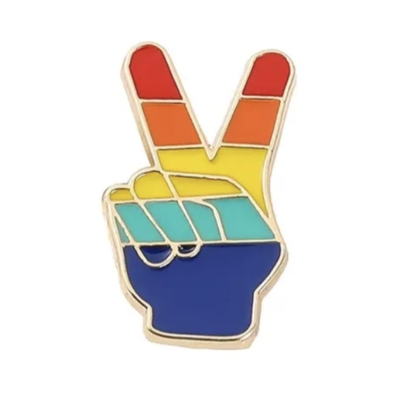 Other - PIN Rainbow Peace Sign